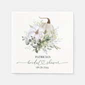 Greenery Pumpkin Fall Brautparty Serviette (Vorderseite)