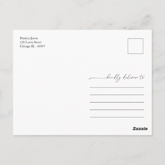 Greenery Pumpkin Fall Brautparty Vielen Dank Postkarte (Rückseite)