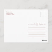 Greenery Pumpkin Fall Brautparty Vielen Dank Postkarte (Rückseite)