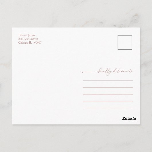 Greenery Pumpkin Fall Brautparty Vielen Dank Postkarte (Rückseite)