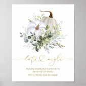 Greenery Pumpkin Fall Date Night Jar Sign Poster (Vorne)