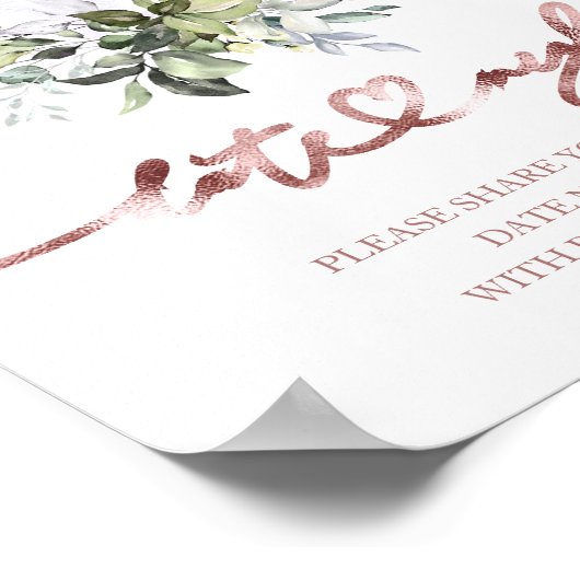 Greenery Pumpkin Fall Date Night Jar Sign Poster (Ecke)