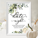 Greenery Pumpkin Fall Date Night Jar Sign Poster<br><div class="desc">Schöne grüne Eukalyptusblüte,  Wasserfarbenkürbis zum Brautparty-Datierungsdatum Ideen signalisieren. Einfach mit Ihren Daten personalisieren. Bitte kontaktieren Sie mich per Chat,  wenn Sie Fragen zum Kunstwerk haben oder eine Anpassung benötigen. BITTE BEACHTEN SIE: Für Unterstützung bei Bestellungen,  Versand,  Produktinformationen usw. wenden Sie sich direkt an den Zazzle Kundenservice https://help.zazzle.com/hc/en-us/articles/221463567-How-Do-I-Contact-Zazzle-Customer-Support-.</div>