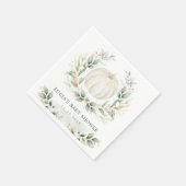 Greenery Pumpkin Herbst Paare Babydusche Serviette (Ecke)