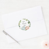 Greenery Pumpkin Ihre Nachricht hier Aufkleber (Umschlag)