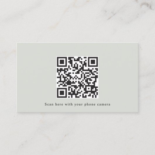 Greenery QR Code Wedding Details Enclosure Card Visitenkarte (Rückseite)