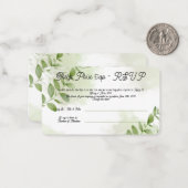 Greenery R.S.V.P Vietnamese wedding card Mitteilungskarte (Vorderseite/Rückseite Beispiel)