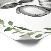 Greenery Raccoon Woodland Animals Kinderzimmer Wan Poster (Ecke)