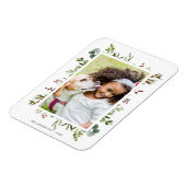 Greenery Red Berries Holiday Foto Magnet (Linke Seite)