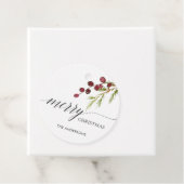 Greenery Red Berries Holiday Geschenkanhänger (Beispiel)