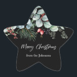 Greenery Red Green Black Christmas Sticker<br><div class="desc">Grün Rot Grün Schwarz Weihnachtsaufkleber. Sehen Sie sich den Sammellink auf dieser Seite an,  um alle passenden Elemente in diesem schönen Design zu sehen.</div>