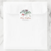 Greenery Red Green Christmas Sticker (Tasche)