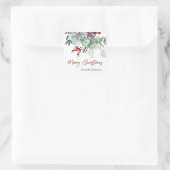 Greenery Red Green Christmas Sticker (Tasche)