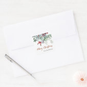 Greenery Red Green Christmas Sticker (Umschlag)