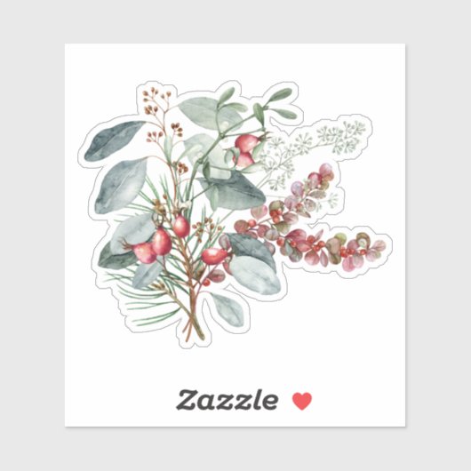 Greenery Red Green Sticker (Blatt)