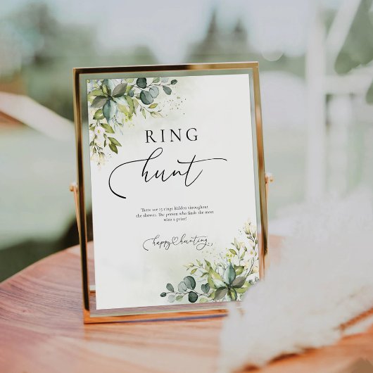 Greenery Ring Hunt Sign Sockelschild