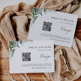 Greenery RSVP Card Hochzeitsvorlage