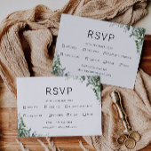 Greenery RSVP Card Hochzeitsvorlage