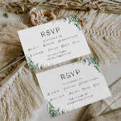 Greenery RSVP Card Hochzeitsvorlage