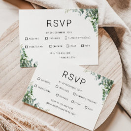 Greenery RSVP Card Hochzeitsvorlage