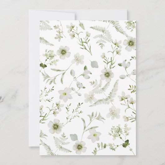 Greenery Rustic Boho Wedding Einladung (Rückseite)