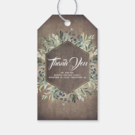 Greenery Rustic Country Vielen Dank Geschenkanhänger