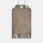 Greenery Rustic Country Vielen Dank Geschenkanhänger (Rückseite)