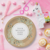 Greenery Rustic Kraft Wedding Pappteller (Party)