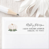 Greenery Rustic Little Pumpkin Baby Shower Label (Insitu)