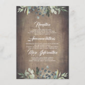 Greenery Rustic Wedding Information Guest Begleitkarte (Vorderseite)