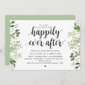 Greenery Rustic Wedding Probe Dinner Einladung (Vorne/Hinten)