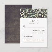 Greenery Rustic Wedding RSVP Karte (Vorne/Hinten)