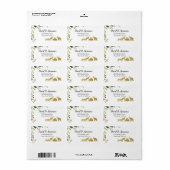 Greenery Safari Animal Address Label Adressaufkleber (Vorne)