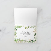 Greenery Safari Animal Falted DankeYou Card Einladung (Innenseite)