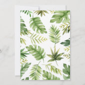 Greenery Safari Animals Baby Shower Einladung (Rückseite)