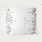 Greenery Sage Lilac Wedding Foto Stand Hintergrund Wandteppich (Vorderseite (Horizontal))