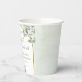 Greenery Sage Storybook Baby Shower Paper Cup Pappbecher (Links)