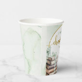Greenery Sage Storybook Baby Shower Paper Cup Pappbecher (Rechts)