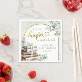 Greenery Sage Storybook Baby Shower Paper Napkins Serviette (Beispiel)