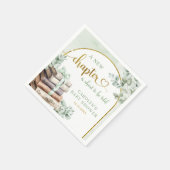 Greenery Sage Storybook Baby Shower Paper Napkins Serviette (Ecke)