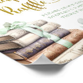 Greenery Sage Storybook Diaper Raffle Poster (Ecke)