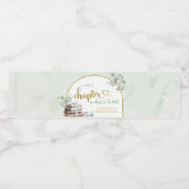 Greenery Sage Storybook Kinderdusche Wasserflasche Wasserflaschenetikett (Einzelnes Label)