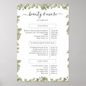 Greenery Salon Preisliste Poster (Vorne)