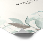 Greenery Salon Price List Poster (Ecke)