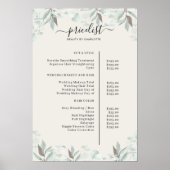 Greenery Salon Price List Poster (Vorne)