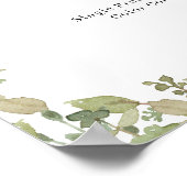 Greenery Salon Price List Poster (Ecke)