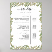Greenery Salon Price List Poster (Vorne)