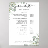 Greenery Salon Price List Poster (Vorne)