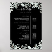 Greenery Salon Price List Poster (Vorne)