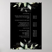 Greenery Salon Price List Poster (Vorne)